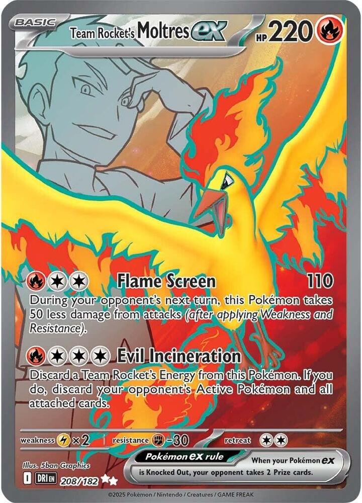 Team Rocket's Moltres ex - 208/182