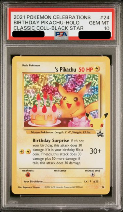 Birthday Pikachu PSA 10 - 24/53
